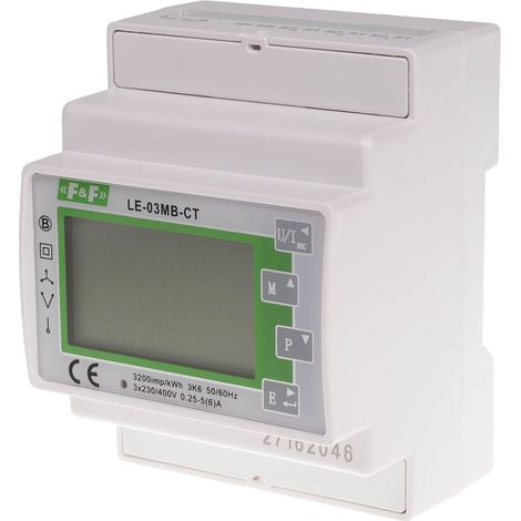 Contatore elettrico ff le-03mb-ct trifase bidirezionale LCD