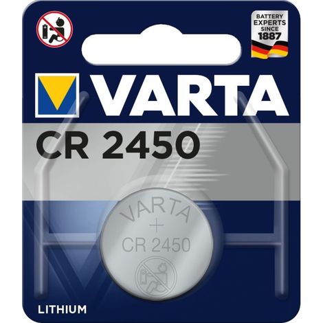 Knopfzelle Electronics 3 V 570 mAh CR2450 24,5x5mm VARTA