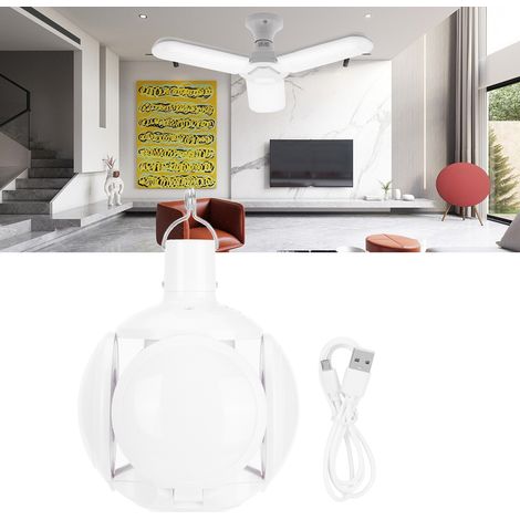 Ampoule LED rechargeable CC, lampe pliable à large tension, idéale pour éclairer la maison ou le garage. Parfaite pour une utilisation en football. (1/5)