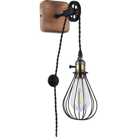 Vintage Hängelampe "PENDOL" Flaschenzug und Stecker (1/5)