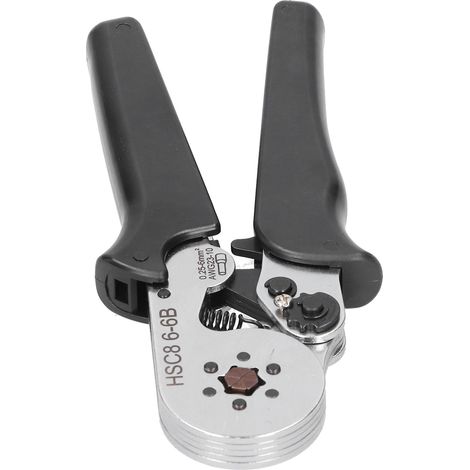 Pince à sertir miniature auto-ajustable pour fils, outil de sertissage manuel 0,25-6 mm² AWG23-10 HSC8 6-6B (1/5)