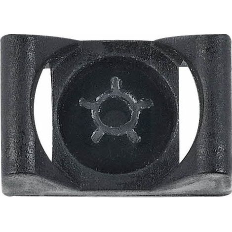 Boite de 100 - Base pour collier de serrage - Installation avec un pistolet à gaz - Nylon Noir (1/4)