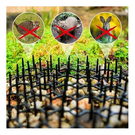 Lot de 4 - Grilles Anti-Nuisibles - Pic Anti Pigeons - Oiseaux, Chats - Repulsif Naturel Et Ecologique Pour Jardinières Et Potagers (1/5)