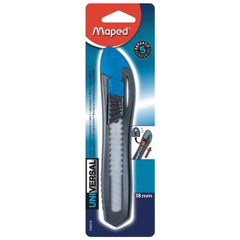 MAPED CUTTER UNIVERSEL PLASTIQUE, LAME 18 MM, ASSORTI - PAR 1 - CUTTERS, MAPED 018310