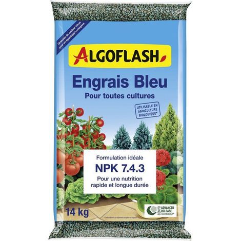 Engrais Bleu universel - Pour toutes cultures - 14 kg - UAB - ALGOFLASH (1/2)