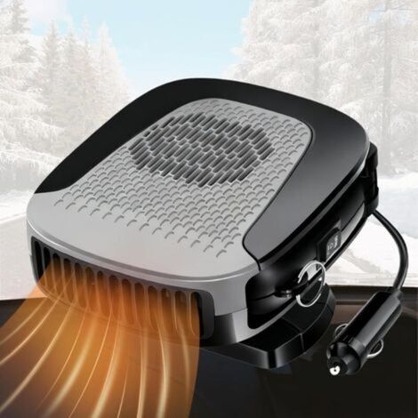 Car heater with handle, 2-in-1 heating and cooling, portable windshield defroster with fast heating, 12V 120W, 360° rotation (1/4)