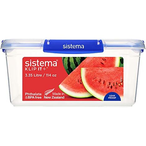 SISTEMA 888303 KLIP IT PLUS RÉCIPIENT EN POLYPROPYLÈNE, RECTANGULAIRE, 0,45 L, ANTI-GOUTTE
