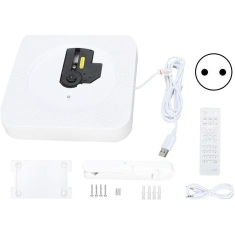 Lecteur CD Bluetooth Portable avec Télécommande pour Mur - Décoration Maison et Musique (1/5)