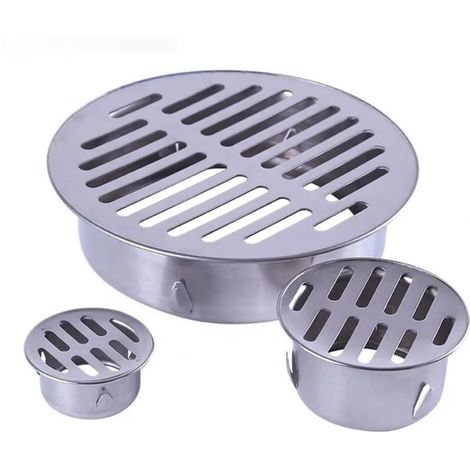 Couvercle de vidange de sol amovible en acier inoxydable - Couvercle de bonde de douche anti-blocage pour extérieur, balcon, cour