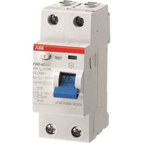 ABB 2CSF202199R1250 F202 A-25/0,03 110V Interruttore differenziale A 2 poli 25 A 0.03 A 230 V