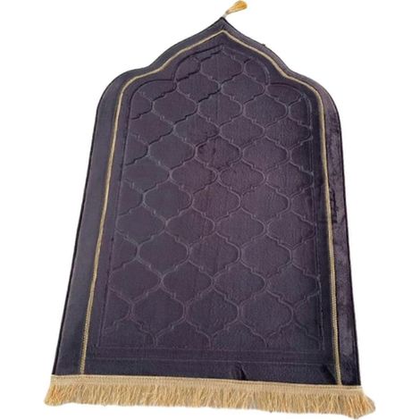 Islamischer Gebetsteppich, Reise-Gebetsteppich, Ramadan-Geschenke, Dekoration, Gebetsteppich, Knieteppich, Flanell, weich, dick, Gebetsmatte-purple gray (1/5)