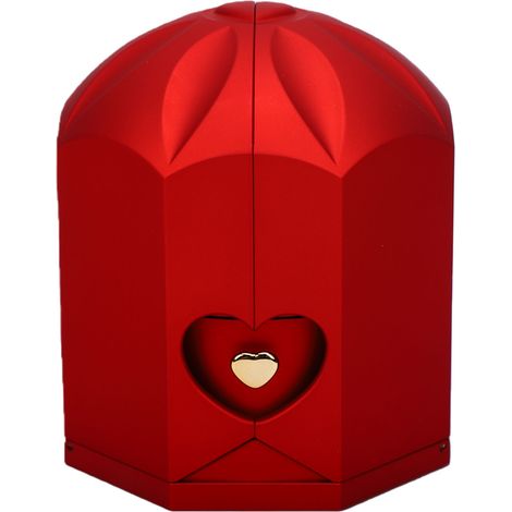 Boîte à bagues Rose éternelle, pendentif multifonctionnel surprenant pour collier à bijoux S rouge (1/5)