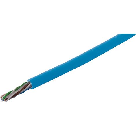 Câble cat 6 Sans connecteur, U/UTP, 8 x, gaine PVC Bleu LSZH, 305m ( Prix pour Bobine de 305 Mètres )