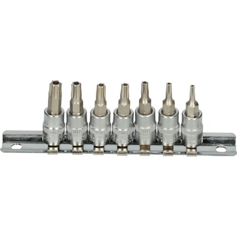 KSTOOLS - Rail de 7 douilles tournevis ULTIMATE®TORX® percé - 922.1499 - Ce produit de marque KS TOOLS est neuf. (1/2)