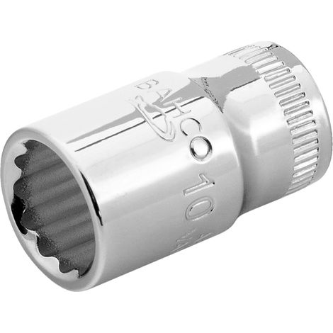 Bahco 1/4 Steckschlüssel-Einsatz, Zwölfkant, 8 mm - Einzelhandelsverpackung