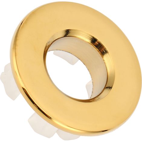 Überlaufabdeckung für Waschbecken im Badezimmer, Küchenspülen-Dekoration, Ersatzloch für Badezimmer, Gold (1/5)