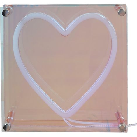 Lampada LED a forma di cuore con effetto neon (1/5)