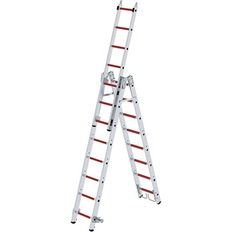 Scala per servizi antincendio - 2x8 + 1x7 pioli - Lunghezza 9,20 - 115093