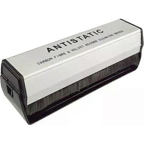 B29C – Reinigungsbürste für LP-Schallplatten, 2-in-1, Carbonfaser + Samt, antistatisches Werkzeug – JXLGV (1/4)