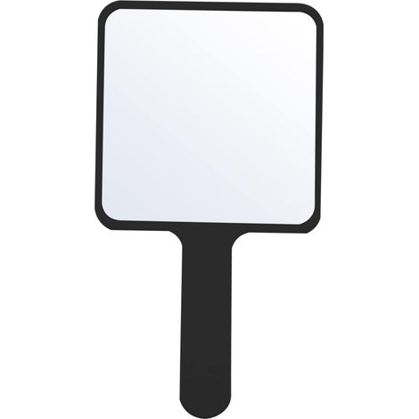 Miroir de Maquillage Portable à Poignée Taille Compacte Noir pour Femmes Usage Quotidien Maquillage de Poche Pratique (1/5)