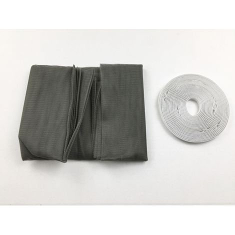 ZANZARIERA IN FIBRA A STRAPPO CM 130 X 150 GRIGIA FINESTRA 1 PZ FERR 109321 (1/2)