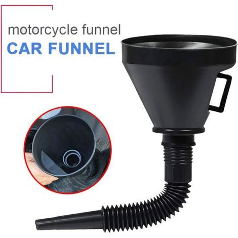 Entonnoir De Vidange - 2 En 1 Avec Raccord Flexible - Pour Huile Moteur Diesel Essence Kérosène - 3 Pièces (1/4)