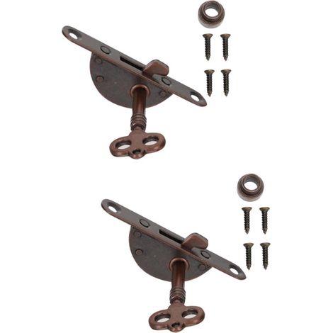 Gadpiparty Lot de 4 verrous pour meubles anciens avec serrures pour ar (1/5)