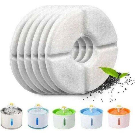 Ersatz-Wasserfilter – 6er-Pack – Harz + Aktivkohle – Für Katzen und Hunde – Rund (1/5)