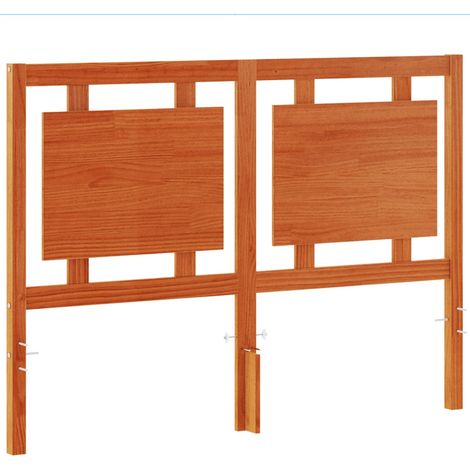 Testiera Marrone Cera 135 cm in Legno Massello di Pino vidaXL (1/5)
