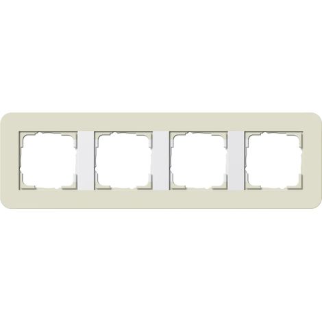 Gira Abdeckrahmen 4f Gira E3 Sand/Reinweiß [0214417], 0214 417