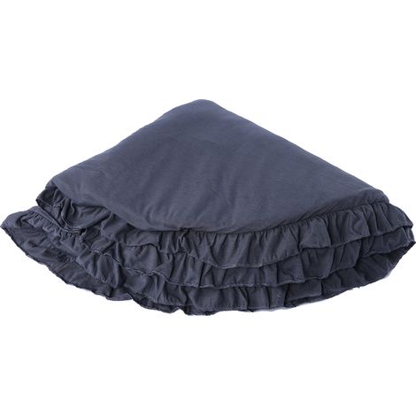 Tapis d'éveil rond pour bébé, en coton doux, gris. (1/5)