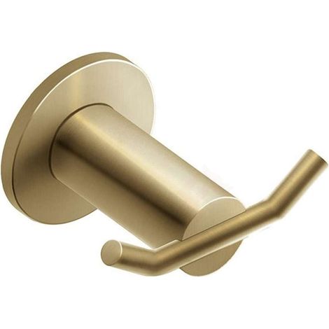 Novaservis Ferro Smile - Gancho doble, oro cepillado ASM06BG (1/2)