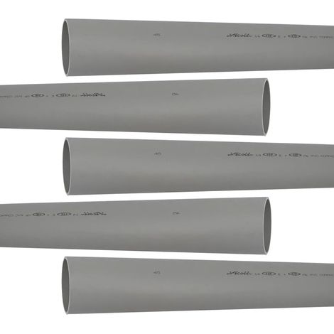 5 tubes PVC compact NF-Me - diamètre 75 mm - 4 mètres - ép. 3.0 mm - Nicoll (1/2)
