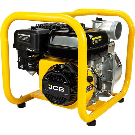 JCB Benzin-Wasserpumpe JCB-WP80P24 7,5 PS  224 cm³ 4-Takt-Motor  80 mm / 3 Zoll Anschluss  966 l/min Förderleistung  28 m Förderhöhe  7 m Saughöhe  Klarwasserpumpe (1/5)