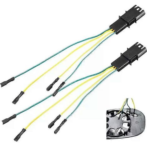Anschlusskabel für die Außenspiegelheizung (2er-Pack) für BMW 3er, 4er, 5er, 6er und 7er Reihe, passend für F01, F02, F10, F11, F12, F13, F18, E90, E60-JXLGV (1/4)
