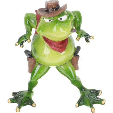 Froschfigur aus Kunstharz für Garten und Eingangsbereich mit