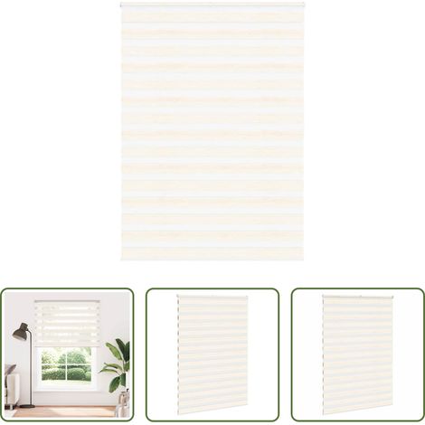 vidaXL Jalousie - Doppelrollo Marmorbeige 160x200cm Stoffbreite 155,9 cm Polyester (1/5)