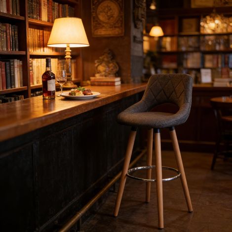 Dossier pour fauteuils à manger et fauteuil de bar multifonctionnel, adapté cuisine, bar et bijouterie. Vendu à l'unité (1/5)