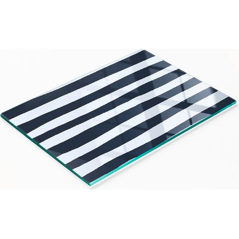Planche décorative en verre à rayures pour présenter des amuse-gueules, 80 x 52 cm (1/5)