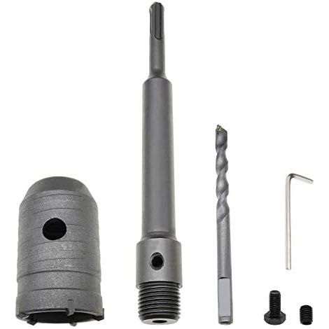 Präzises und schnelles Bohren: Erleben Sie effizientes und problemloses Bohren mit dem 45-mm-Wandlochsägenöffner und seinem SDS-Plus-Adapter, perfekt für die Installation von Klimaanlagen. (1/3)