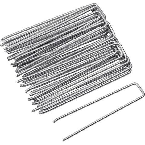 Support à paillis, clous de jardin en forme de U, 100 mm, paquet de 100 (1/2)
