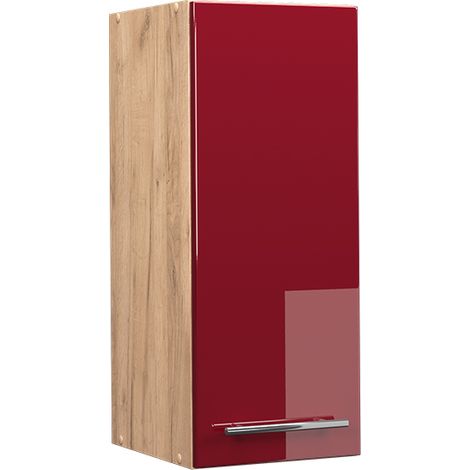 Armario colgante Fame-Line, Rojo Burdeos alto brillo, 30 cm, Vicco