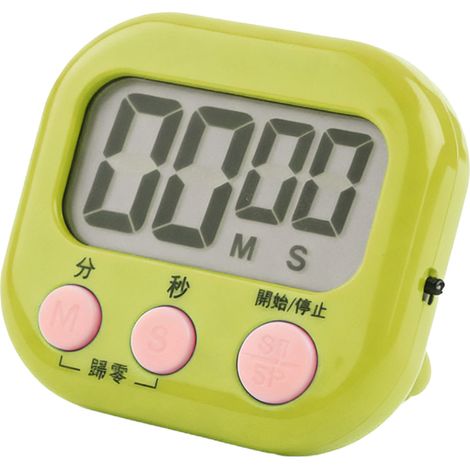 Timer Électronique multifonction - Écran LED grand format - Timer de gestion pour travail et étude - Vert - Matériel ABS (1/5)