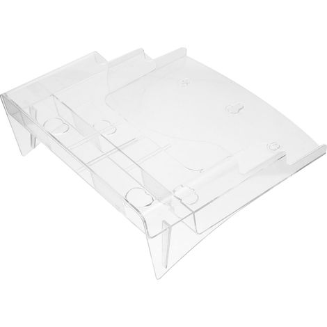 Espositore da parete in acrilico formato A4 per brochure, ideale per ufficio. (1/5)