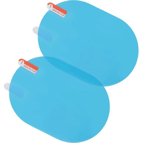 Regenschutzfolie für Auto-Rückspiegel, oval, blau, 100 x 145 mm (1/5)