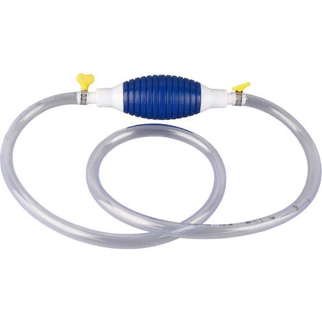 Pompe à siphon manuelle avec tuyau de 1,5 mètre pour le transport de gaz, de diesel et d'eau. (1/5)