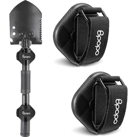 Lot de 2 Crochets magnétiques avec sangle auto-agrippante, crochet pour outils sans perçage, pour pelles, râteaux, bêches et outils à long manche – garage, abri de jardin, camping-car (1/5)