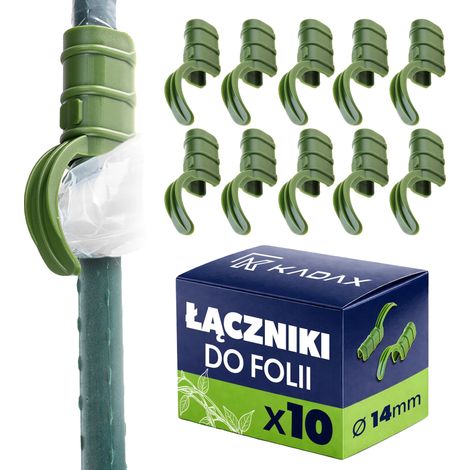 Clips de plástico resistentes para películas, de 14 mm de tamaño, compatibles con varios conectores, garantizan una sujeción firme incluso con viento, con mecanismo de bloqueo rápido. (1/5)