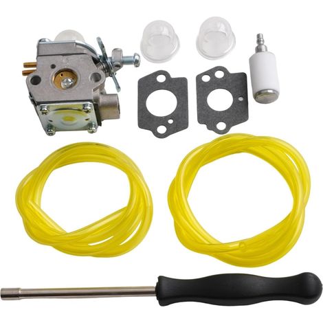 Kit carburateur WS2200 pour débroussailleuse Craftsman WS210 WC2200 avec joint de filtre à air pour ampoule d'amorçage Outil de réglage de la conduite de carburant (1/5)