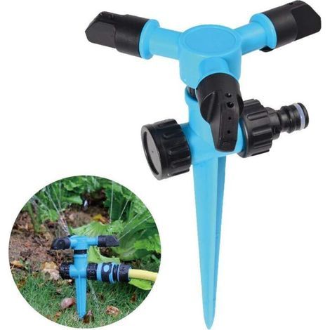 Arroseur de jardin, arroseur automatique de jardin, arroseur oscillant, adapté à la cour, à la pelouse, aux enfants et au jardin, deux modes de pulvérisation d'eau, rotation à 360° (1/5)